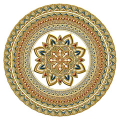 マンダラアート(宝飾品風、豪華、ジュエリー)