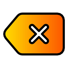 Obraz premium backspace gradient icon