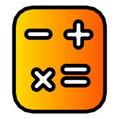 Obraz premium calculator gradient icon