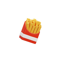 French Fries 3d Illustration