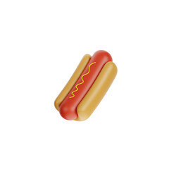 Hotdog 3d Illustration