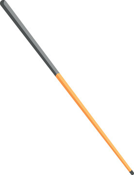 recommend clip art: Cue stick color icon. Wooden pool equipment