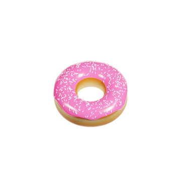 Pink Donut 3d Illustration