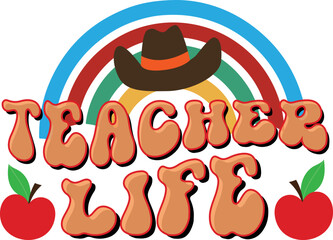 Retro Teacher Svg Design