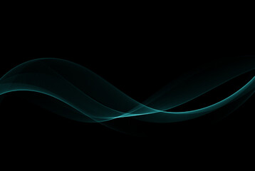 Smooth swirling abstract wave element. Wave design.