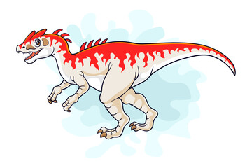 Cartoon Dinosaur indominus rex on white background