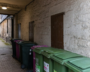 28 December 2022. Elgin,Moray,Scotland. This is a lane that extends from High Street to Thunderton...