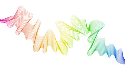 Abstract backdrop with wave gradient lines