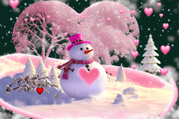 Obraz premium this is a snow scene in a beautiful fairy tale. Generative AI