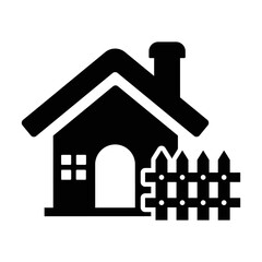 Home Area Border Icon in Flat Style