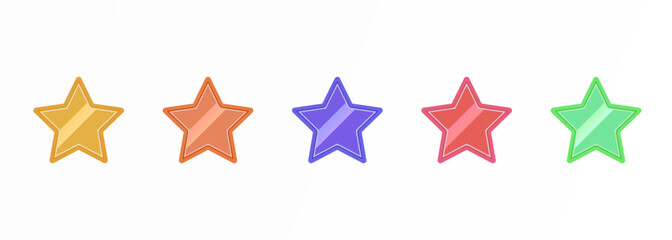 Obraz premium Star vector with color gradations for children's design elements.