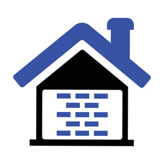 Home Construction Icon In Flat Style
