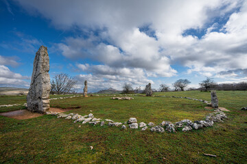 Mendiluze cromlech, Entzia mountain range, Basque Country
