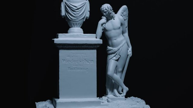 Angel At The Entrance Of The Cemetery Motion Graphics, 3D Animation.