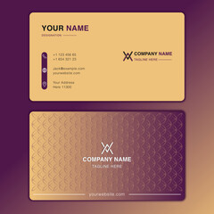 Luxury business card template, golden business card design