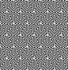 Vector seamless texture. Modern geometric background . Grid with hexagonal tiles.