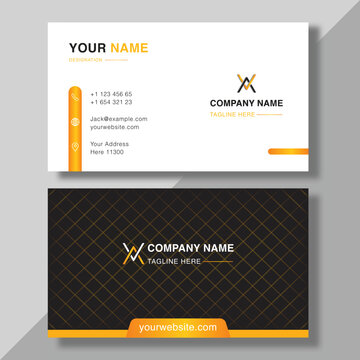 Modern Black And Gold Business Card Template