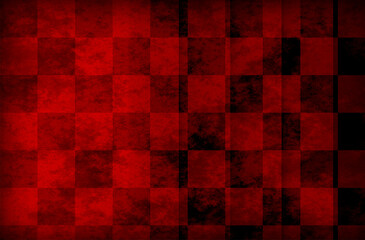 Czerwona szachownica tło ściana abstrakcja tekstura - obrazy, fototapety, plakaty