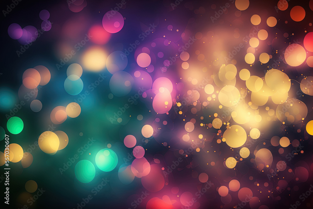 Poster background and wallpaper with a colorful abstract background and pastel bokeh lights. generative ai