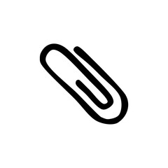 Obraz premium Paper Clip line hand drawn icon