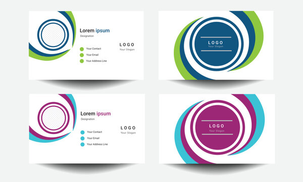 Modern business card design  two-sided layout template for company corporate style