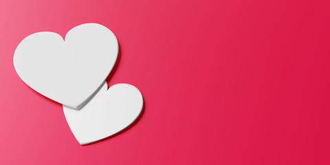 white heart background