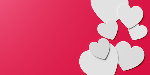 white heart background