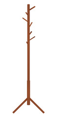 Brown classic hang rack. vector