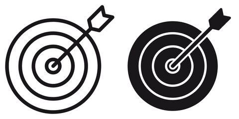 ofvs282 OutlineFilledVectorSign ofvs - target vector icon . isolated transparent . black outline and filled version . AI 10 / EPS 10 / PNG . g11622