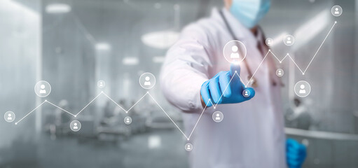 The doctor makes a choice of the patient on the graph .