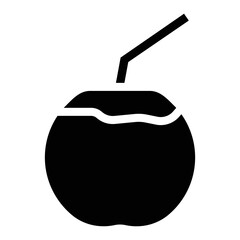 Coconut Drink Icon in Dualtone Style