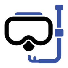 Scuba Mask Icon in Dualtone Style