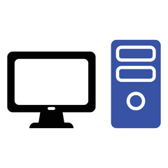 Computer Icon in Dualtone Style