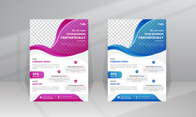 Colorful Business flyer, Brochure design, cover modern layout, annual report, proposal, Poster Template for Multipurpose