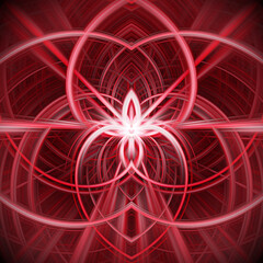 red abstract fractal background