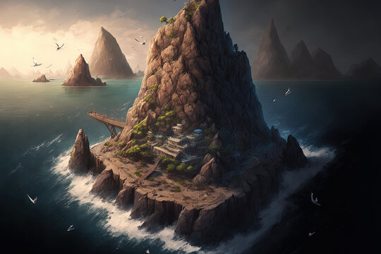 South Korean island of Dokdo. Generative AI