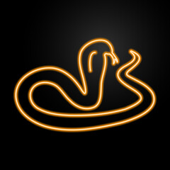 cobra neon sign, modern glowing banner design, colorful modern design trends on black background. Vector illustration.