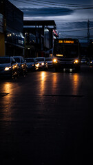 Naklejka premium bus on cuiaba street