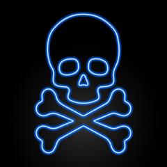 danger neon sign, modern glowing banner design, colorful modern design trends on black background. Vector illustration.