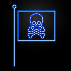danger neon sign, modern glowing banner design, colorful modern design trends on black background. Vector illustration.