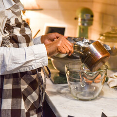 preparing food in the kitchen