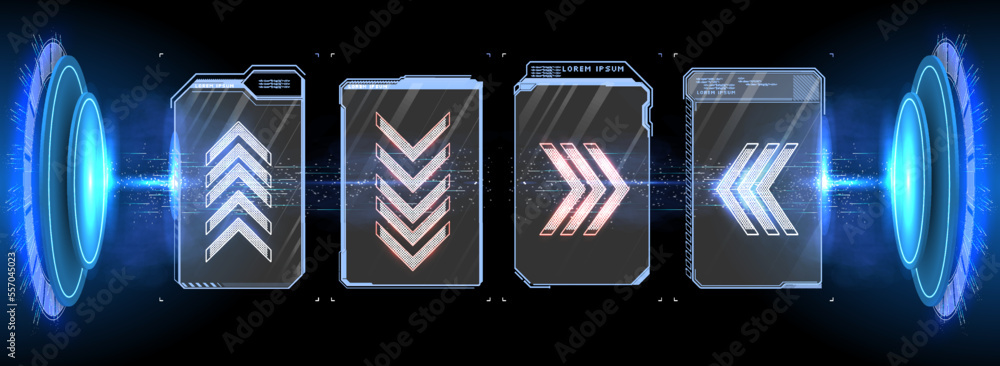 Poster gui elements for game. data information infographic. vector big set of sci fi modern user interface 