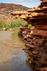 Red rocks and waterfalls - Kalbarri National Park, Western Australia 