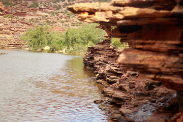 Red rocks and waterfalls - Kalbarri National Park, Western Australia 