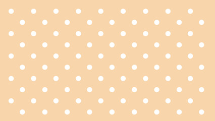 beige background with white polka dots