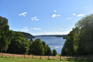 Obraz premium landscape surrounded by trees