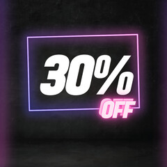 30 percent off discount Black and purple