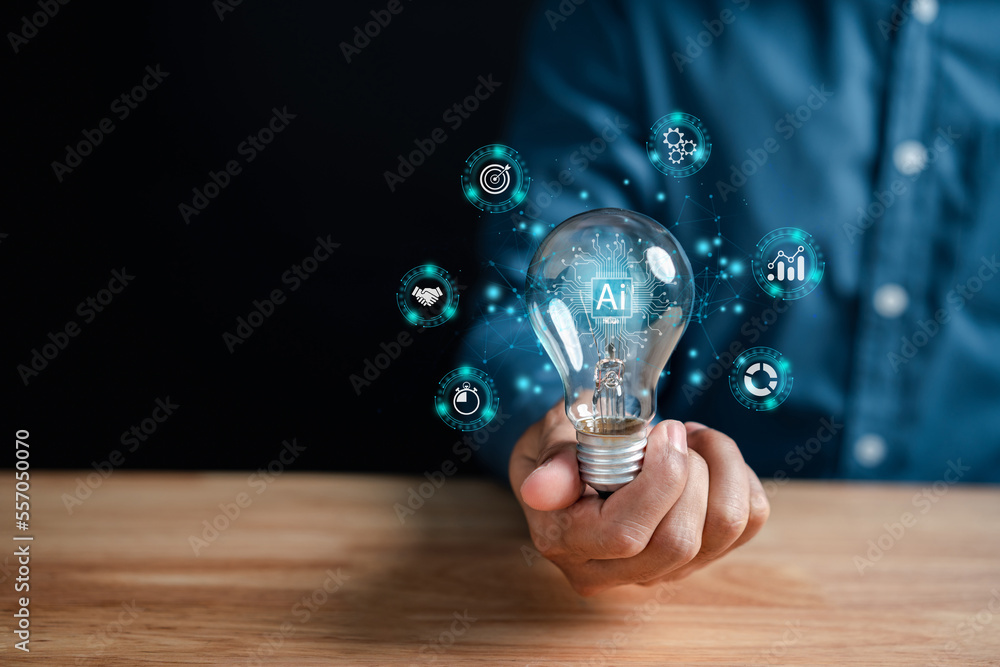 Poster ai. digital transformation technology strategy intelligence internet of business. transformation of 