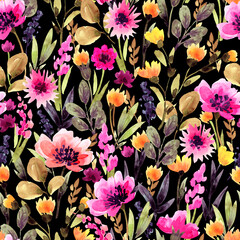 Seamless floral pattern. Fabric and packaging design.