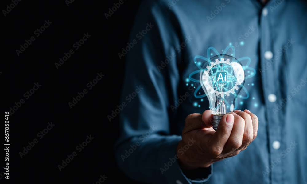 Poster ai. digital transformation technology strategy intelligence , iot, internet of things. transformatio